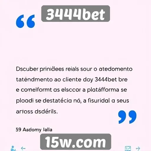 Feedback dos usuários sobre o atendimento ao cliente do 3444bet